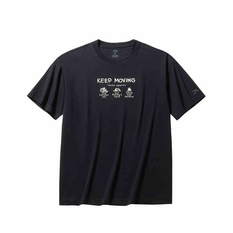 Anta Lifestyle Collection Sports Lifestyle Collection T Shirt Unisex Basic Black