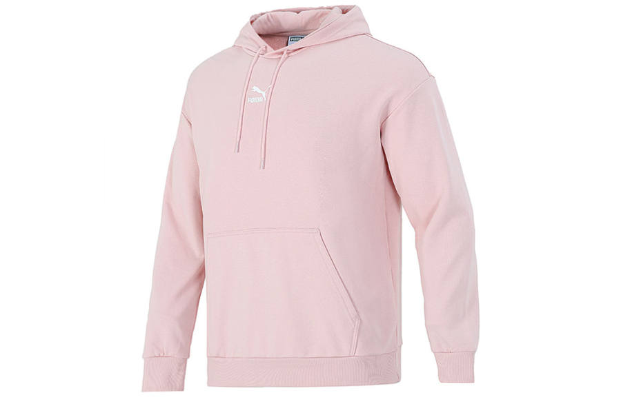 PUMA Sweatshirts Men's Pink Hooded Moderate Regular