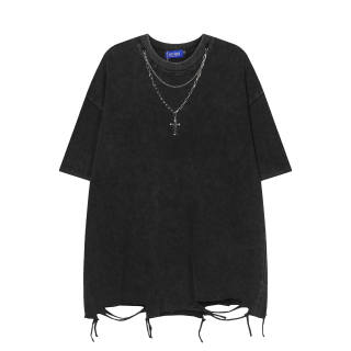 Stillslow T Shirts Unisex Crew Neck Thin Straight Fit