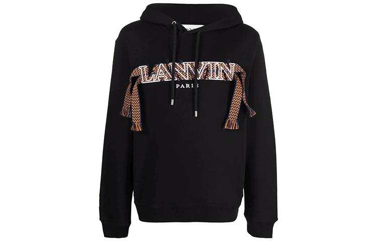 Lanvin 【Best of: Promotions】lace curb embroidered logo hoodie