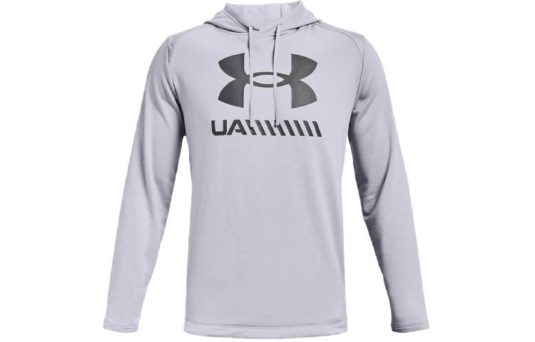 Under Armour Tech Sweatshirts Men's Gray Hooded Moderate Regular