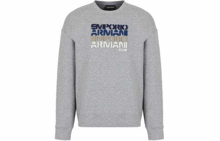 EMPORIO ARMANI Sweatshirts Men's Gray Crew Neck Moderate