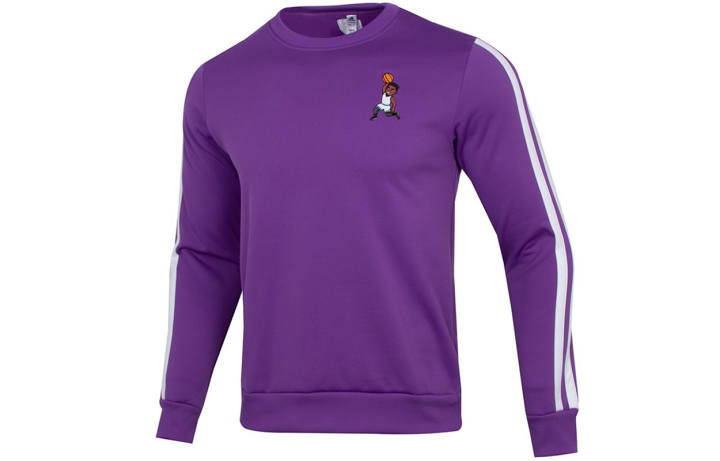 Adidas Adidas Sweatshirts Men's Purple Crew Neck Moderate Regular