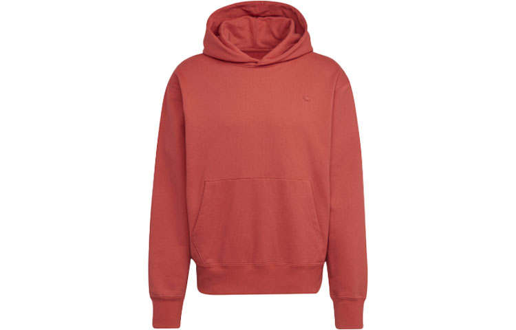 Adidas Originals Sweatshirts Unisex Red Hooded Moderate Regular
