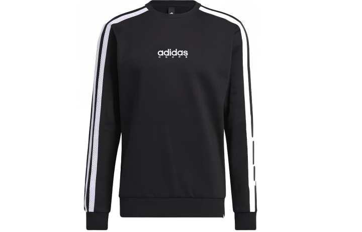 Adidas Adidas Sweatshirts Men's Black Crew Neck Moderate Regular