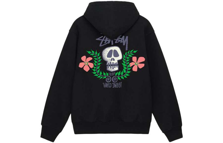 Stussy Skull Crest Zip Hoodie