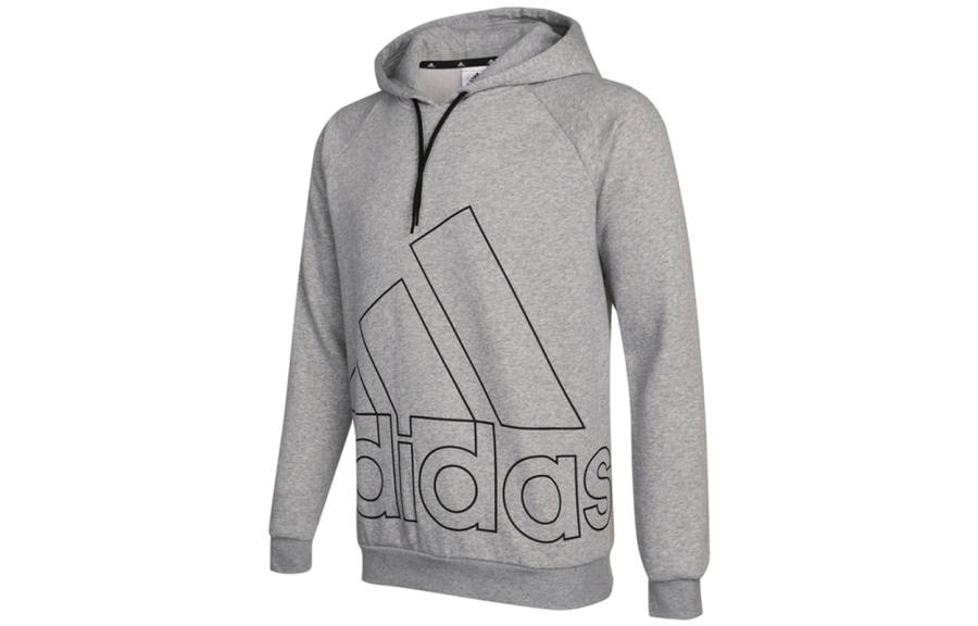 Adidas Adidas Sweatshirts Men's Gray Hooded Moderate Regular