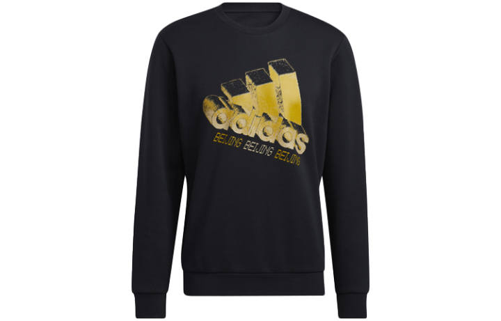 Adidas Adidas Sweatshirts Men's Black Crew Neck Moderate Regular