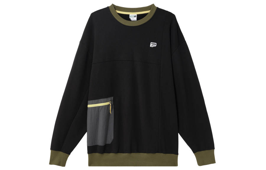 PUMA Sweatshirts Men's Black Crew Neck Moderate Other