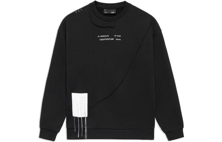 Li-Ning Li Ning CF Tracing Sweatshirts Unisex Black Crew Neck Moderate Regular