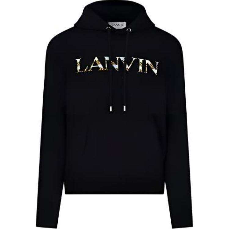 Lanvin Lanvin Logo Embroidered Drawstring Hoodie