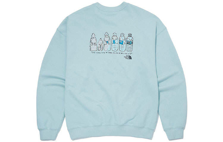 THE NORTH FACE Sweatshirts Men's Blue Crew Neck Moderate Regular