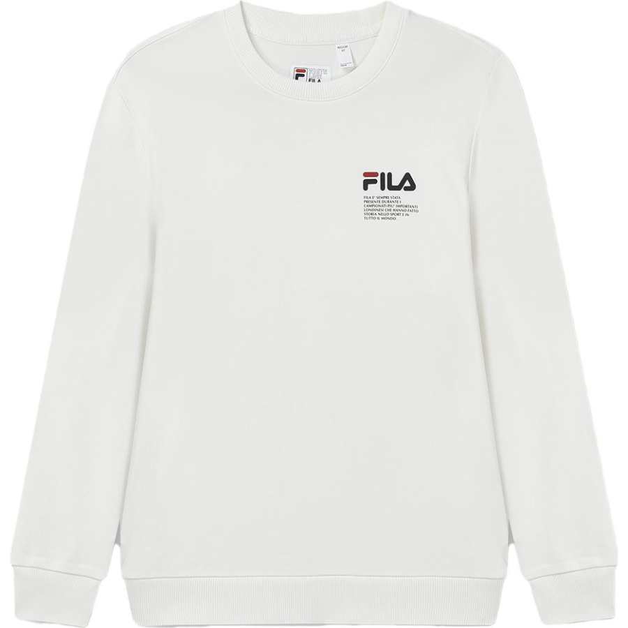 FILA Sweatshirts Men's Cloud White Crew Neck Moderate Regular