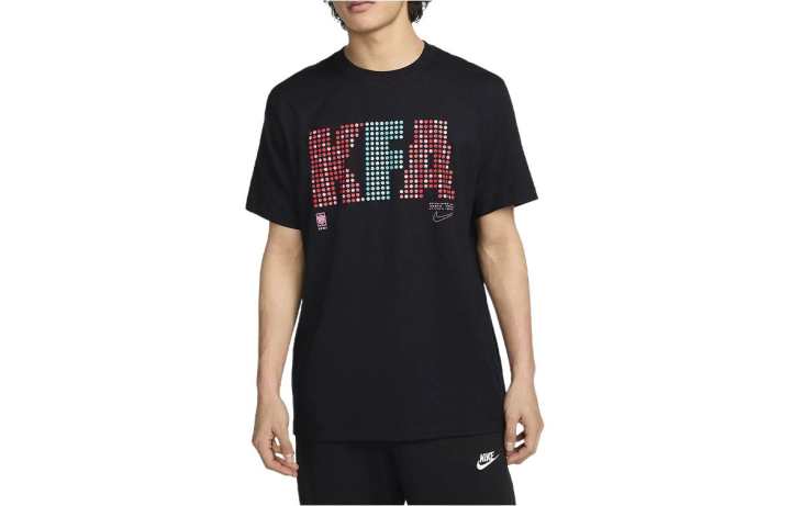 Nike Nike T Shirts Men's Black Crew Neck Moderate Straight Fit
