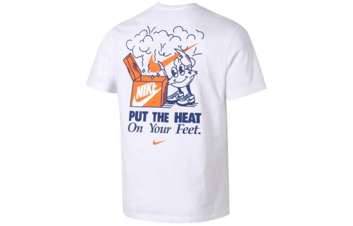 Nike Nike T Shirts Men's White Crew Neck Moderate Straight Fit