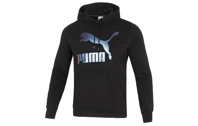 PUMA PUMA CLASSICS Sweatshirts Men's Black Hooded Moderate Regular