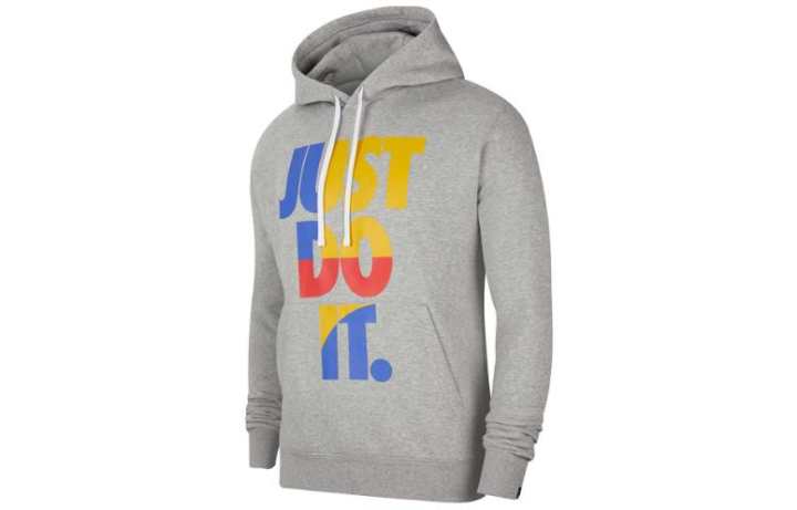 Nike Nike Sweatshirts Men's Gray Hooded Moderate Regular