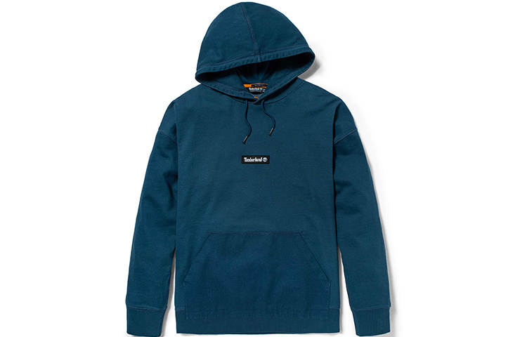 Timberland Sweatshirts Men's Medium Blue Hooded Moderate Regular