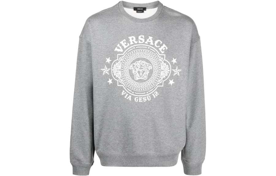 VERSACE VERSACE Logo Printed Crewneck Sweatshirt