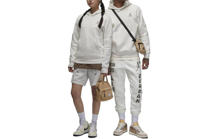 Jordan Jordan Sweatshirts Unisex White Hooded Moderate Regular