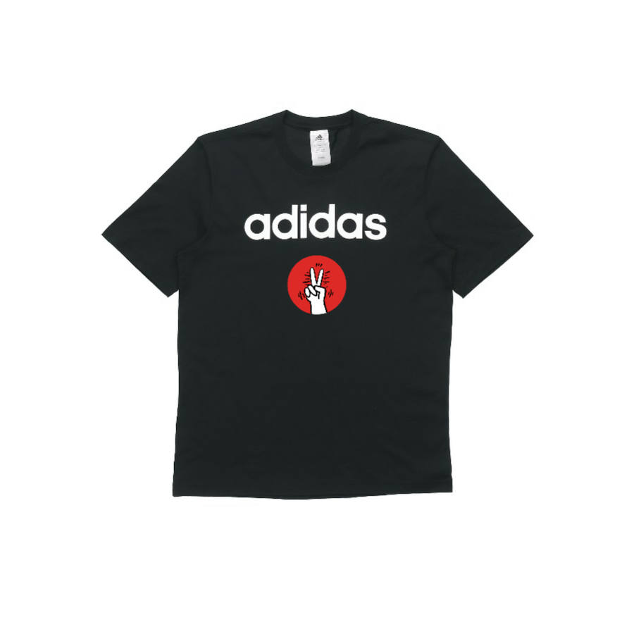 Adidas Adidas T Shirts Unisex Black Crew Neck Moderate Straight Fit