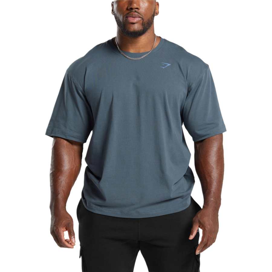 GYMSHARK T Shirt Men's Titanium Blue