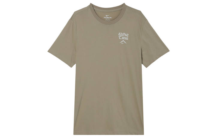 Nike Nike DRI FIT Running T Shirt Men's Khaki