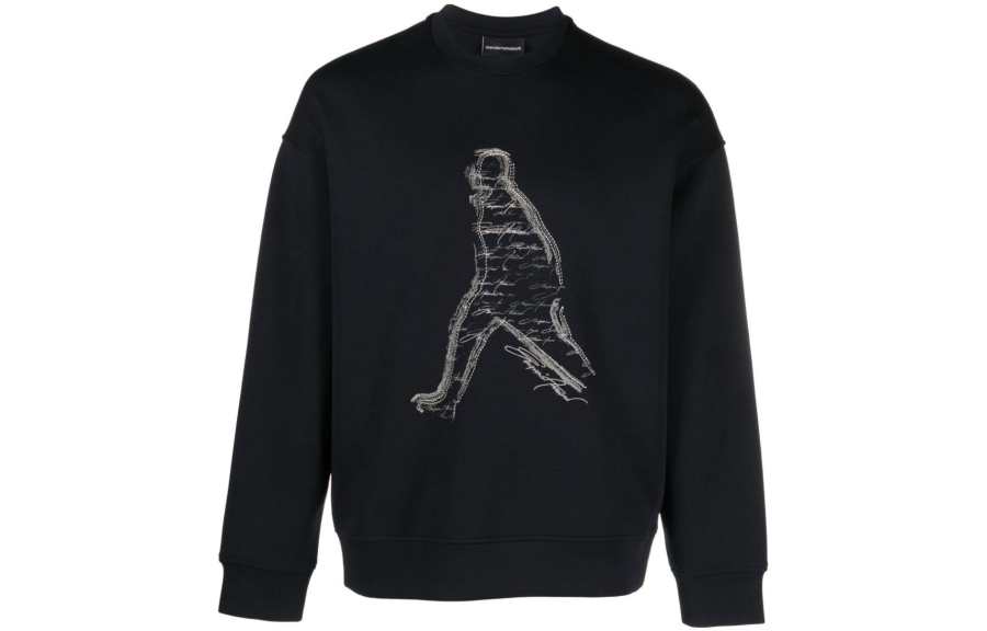 EMPORIO ARMANI Silhouette Printed Crew Neck Sweatshirt