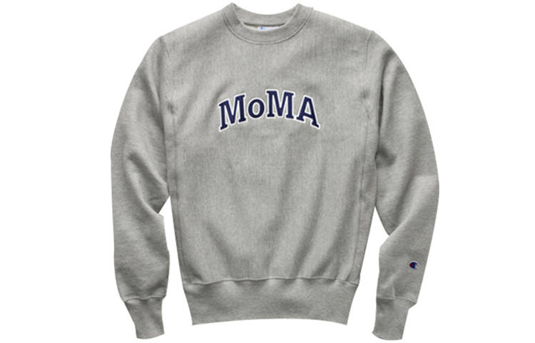 Champion x Moma Champion Pullover Sports Loose Fit Fleece Lined Crew Neck Sweatshirt US Version Unisex