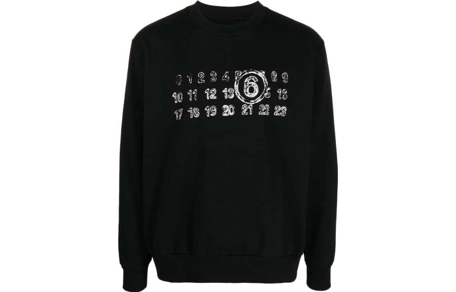 MM6 Maison Margiela Numbers motif Cotton Hoodie
