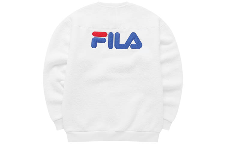 FILA FUSION TOKYO STUDIO Sweatshirts Unisex Standard White Crew Neck Thickened Regular