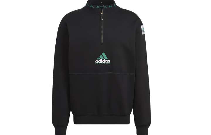 Adidas Adidas Sweatshirts Men's Black Stand Collar Moderate Regular