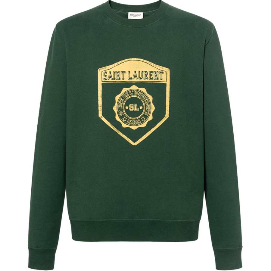 SAINT LAURENT 【Previous Season】University crest print sweatshirt