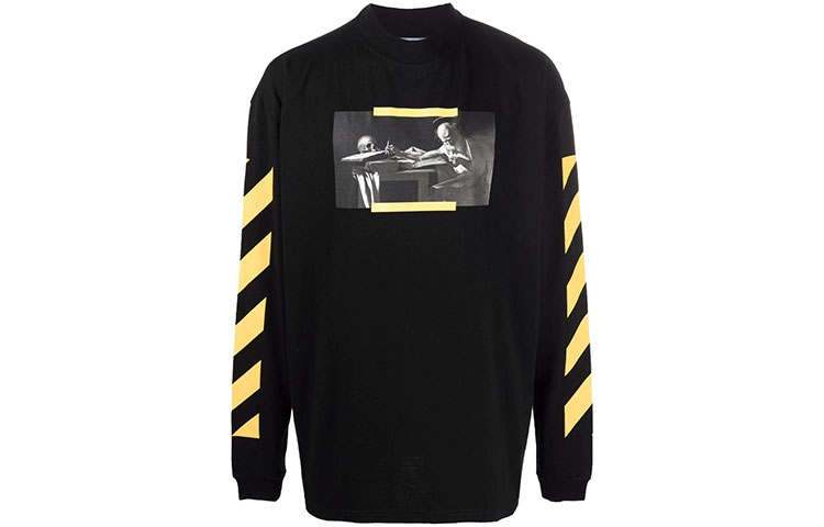 OFF-WHITE OFF-WHITE Caravaggio print long-sleeve T-shirt