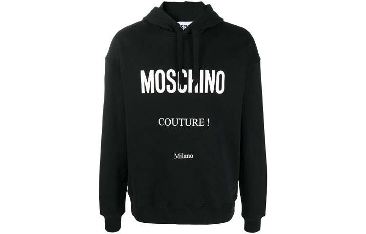 Moschino Logo Printed Drawstring Hoodie