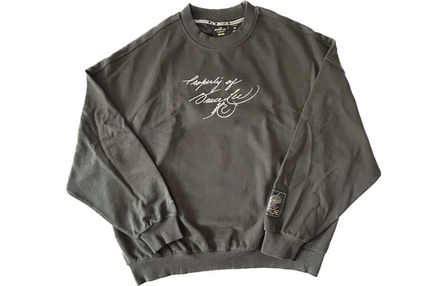 Li-Ning Li Ning Sweatshirts Unisex Gray Crew Neck Moderate Regular