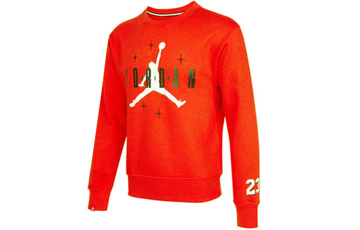 Jordan Jordan Sweatshirts Men's Red Crew Neck Thickened Regular