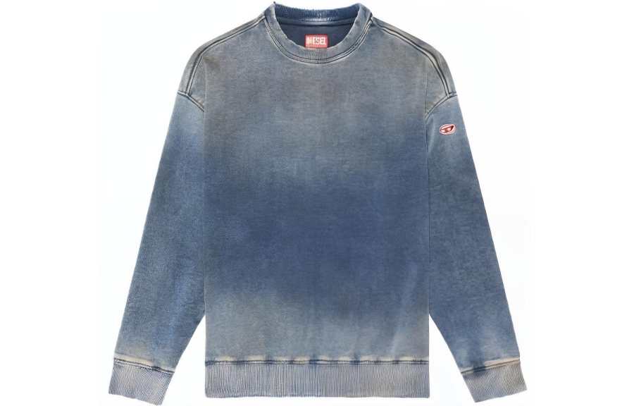 DIESEL Sweatshirts Men's Blue Crew Neck Moderate Regular