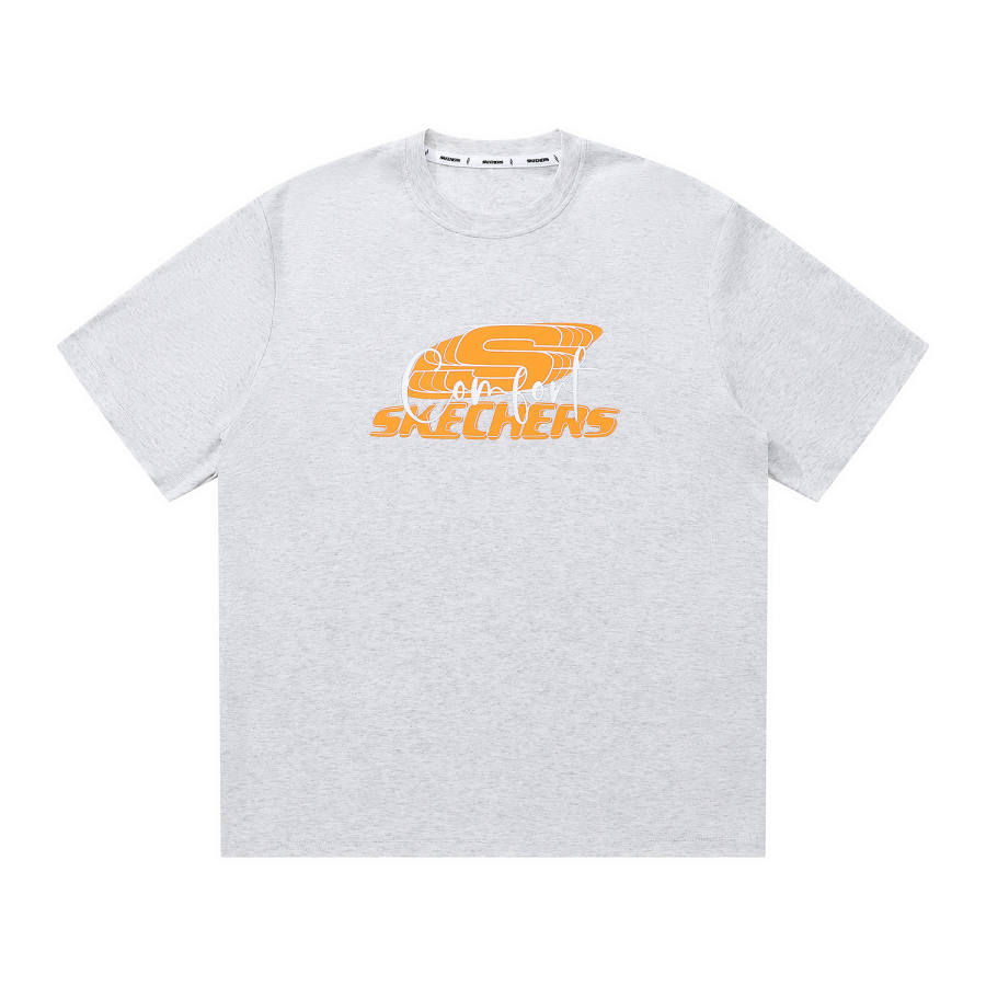 Skechers Elegant Diamond Collection T Shirt Unisex Light Heather Gray