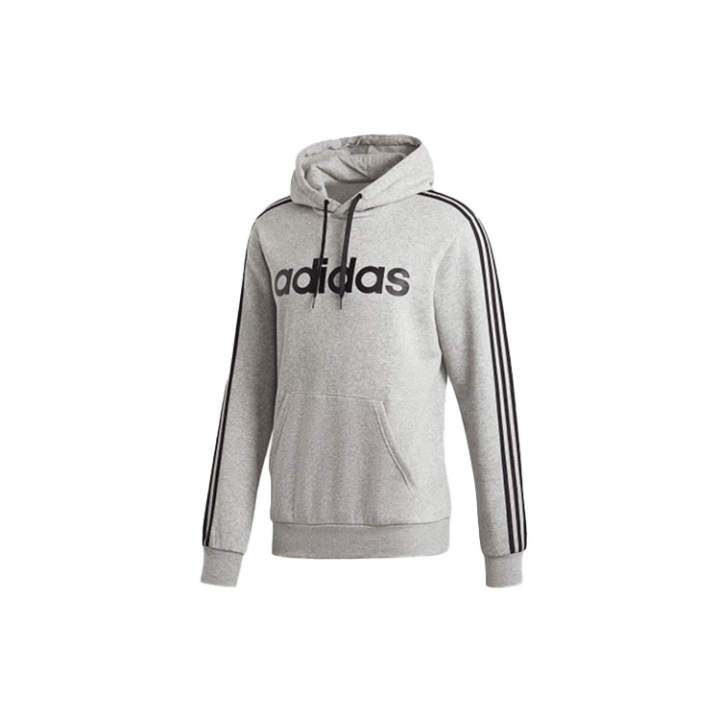 Adidas Adidas Thermal Hooded Fleece Lined Long Sleeved Sweatshirt Men's Gray