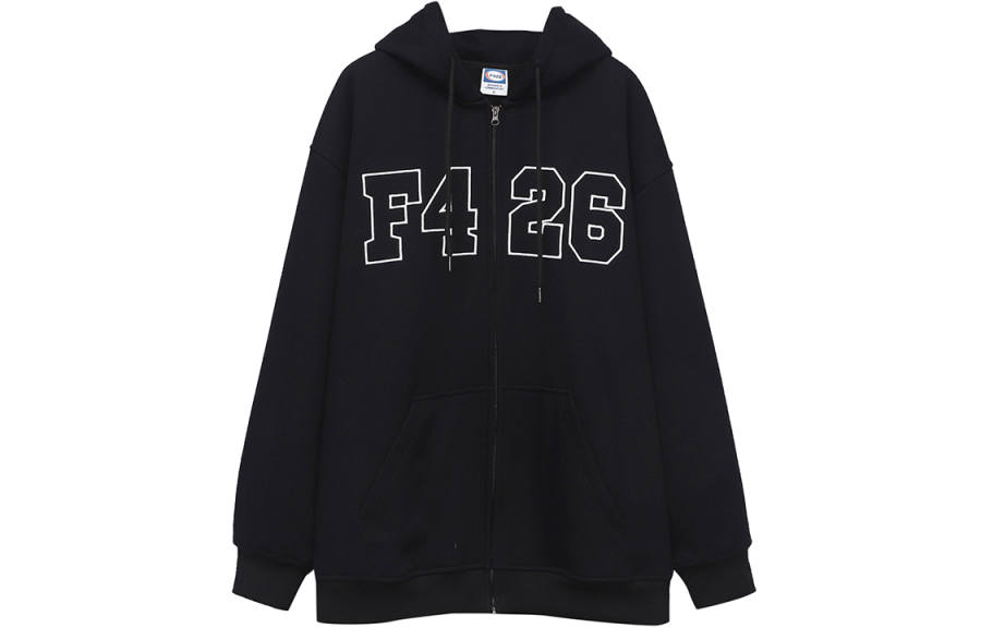 F426 Sweatshirts Unisex Hooded Moderate Cardigan