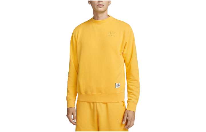 Nike Nike Sweatshirts Men's Yellow Crew Neck Moderate Regular