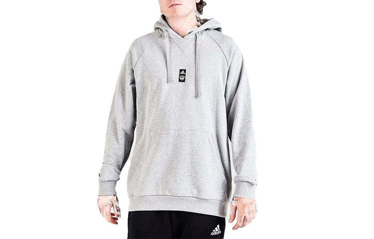 Adidas Adidas Sweatshirts Men's Gray Hooded Moderate Regular