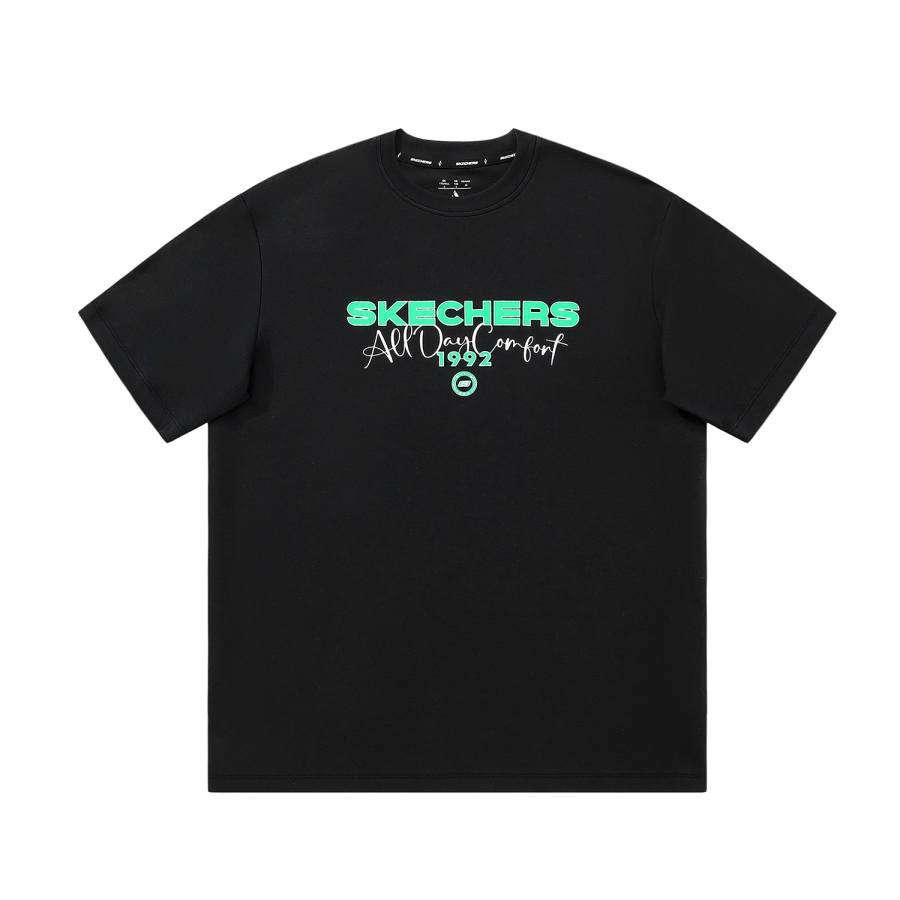 Skechers Elegant Diamond Collection T Shirt Unisex Pitch Black