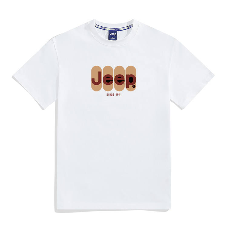Jeep T Shirts Unisex Crew Neck Moderate Straight Fit
