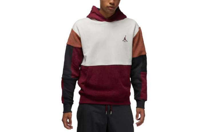 Jordan Jordan Flight Sweatshirts Men's Burgundy Hooded Moderate Regular