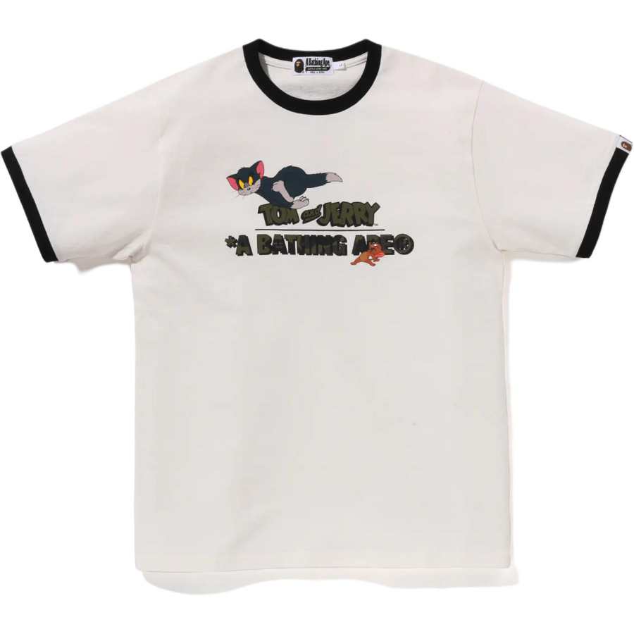 A BATHING APE Bape X Tom And Jerry 85th Ringer Tee