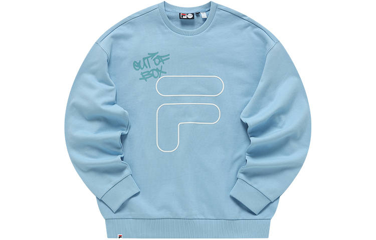 FILA FUSION TOKYO STUKIO Sweatshirts Unisex Narcissus Blue Crew Neck Moderate Regular