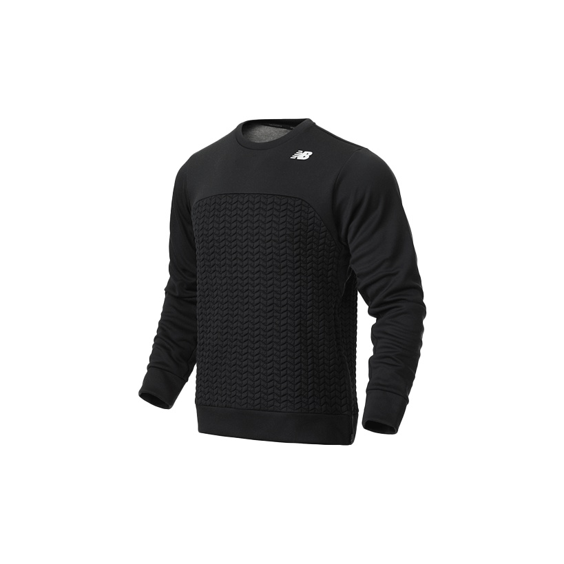 New Balance New Balance Fortitech Heatloft Sweatshirts Men's Black Crew Neck Moderate Regular