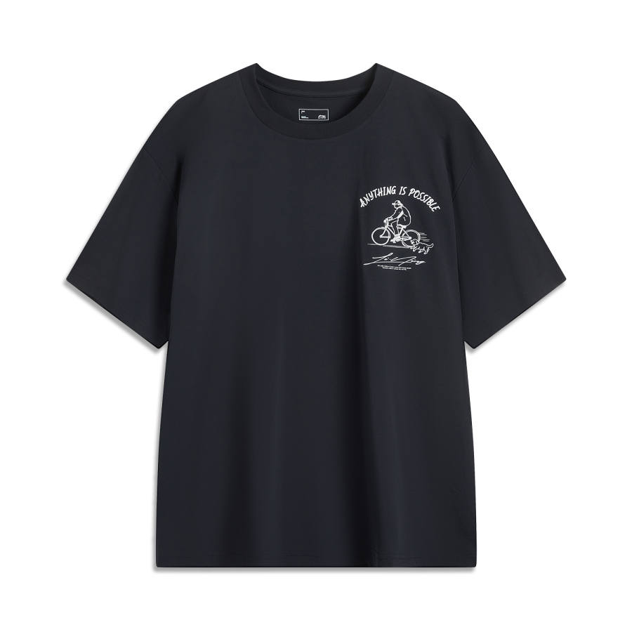 Li-Ning Li Ning Sports Trendy Collection T Shirt Unisex Deep Blue